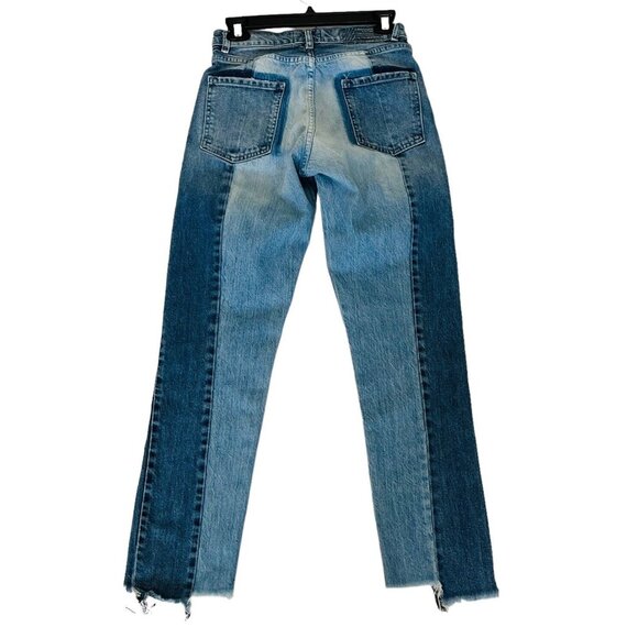 Revice Denim Lolita Two Tone Distressed Hem Jeans Womens Size 28 - Picture 2 of 14